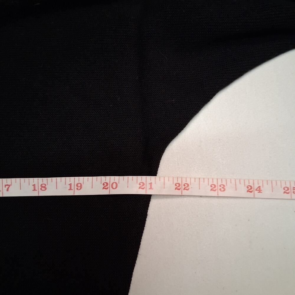 Quince Lightweight Cotton Cashmere Blend Link-Stitch Dolman Sweater Black Small - Picture 5 of 7